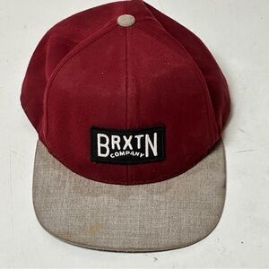 Braxton Red and Gray Snapback Cap Hat
